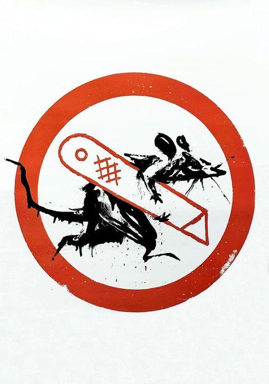 Cut & Run Rat Stencil Poster