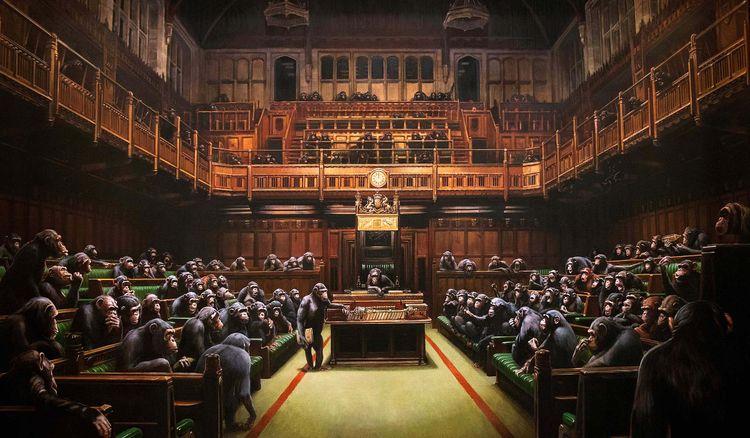 Monkey Parliament (Offset Lithograph)