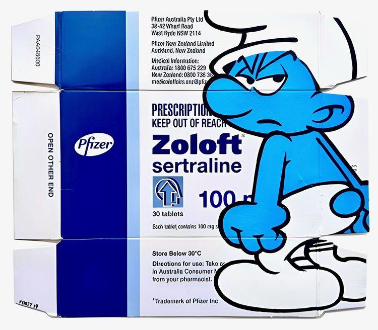 Grumpy Smurf On Zoloft