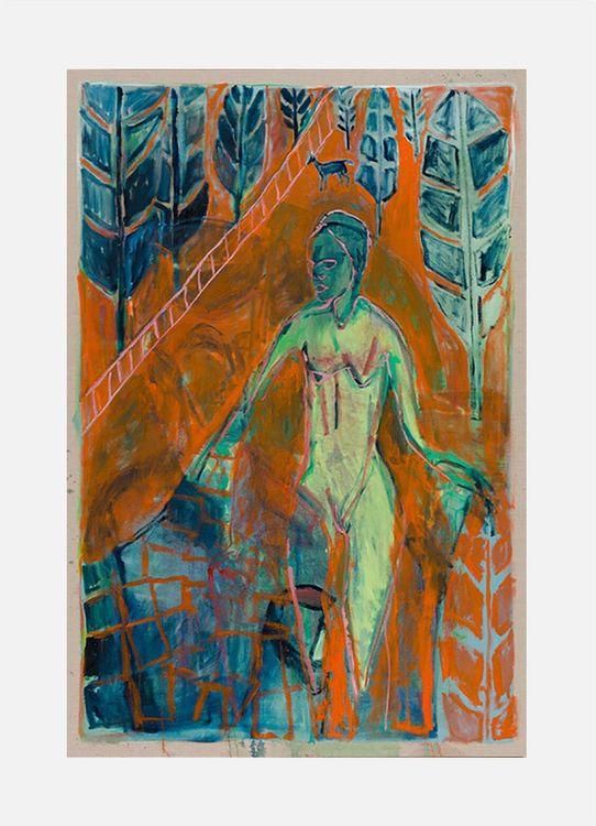 Woman and deer