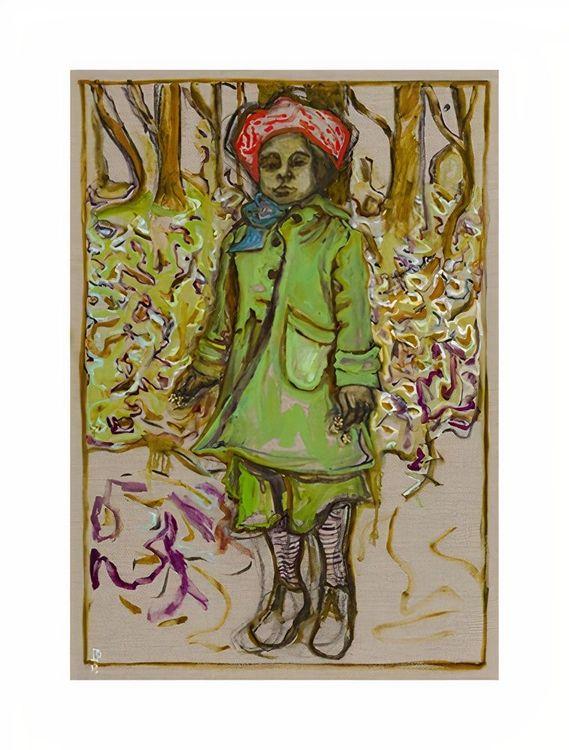 Girl Stood With Flowers