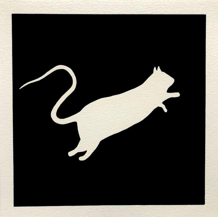 Rat (White On Black)