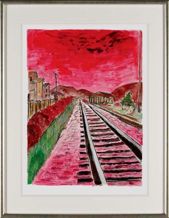 Train Tracks - Medium (2014) (Framed)