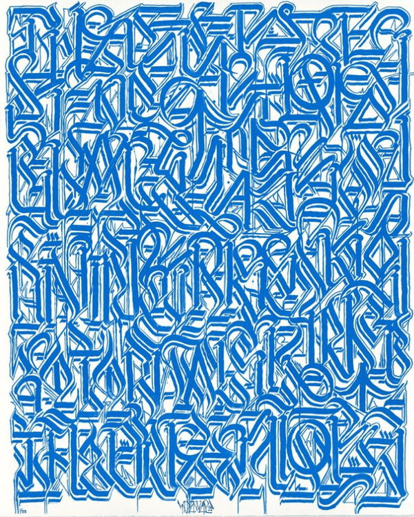 Esoteric Knowledge #2 (Blue on White)
