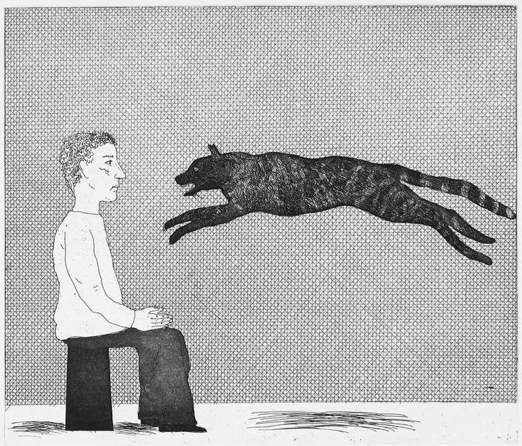A Black Cat Leaping