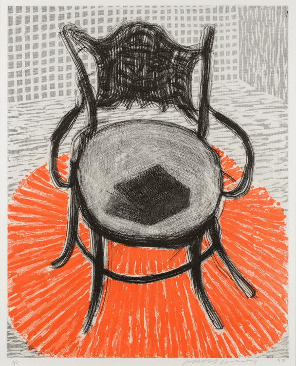 Chair With Book On Red Carpet