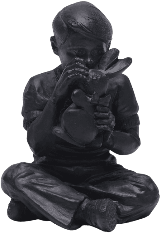 Bunny Boy Sculpture (Black)