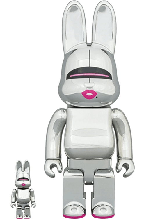 Hajime Sorayama | Sexy Rabbrick 100% & 400% Set (Silver