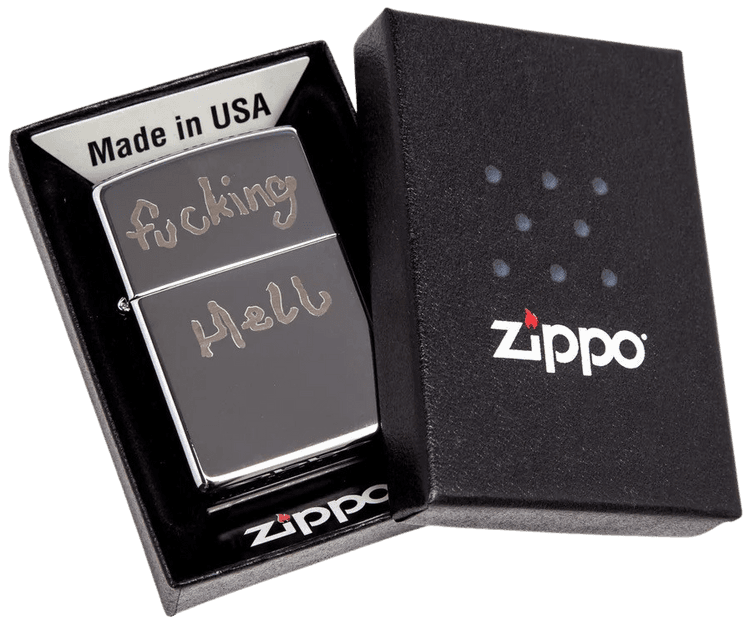 Skull Etched Zippo Lighter