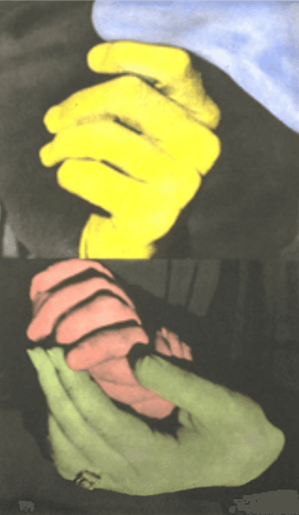 Hand and Chin (With Entwined Hands)