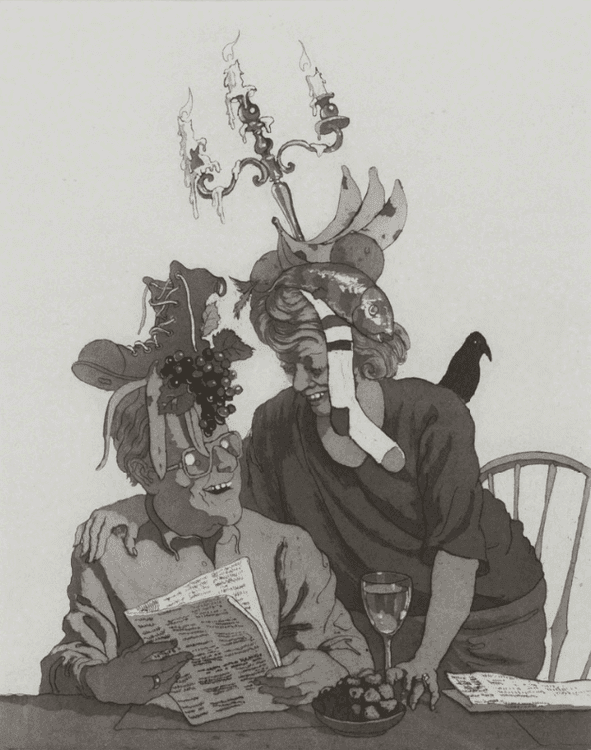 Newspaper Couple
