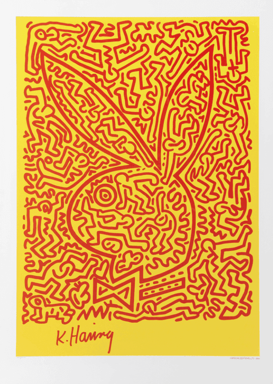 Playboy Bunny Print by Keith Haring - Buy & Sell Keith Haring
