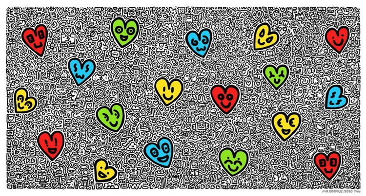 Mr Doodle ミスター・ドゥードゥル HeartLand 新品 Mr. Doodle - 56 Artworks Available | Buy & Sell | FairArt