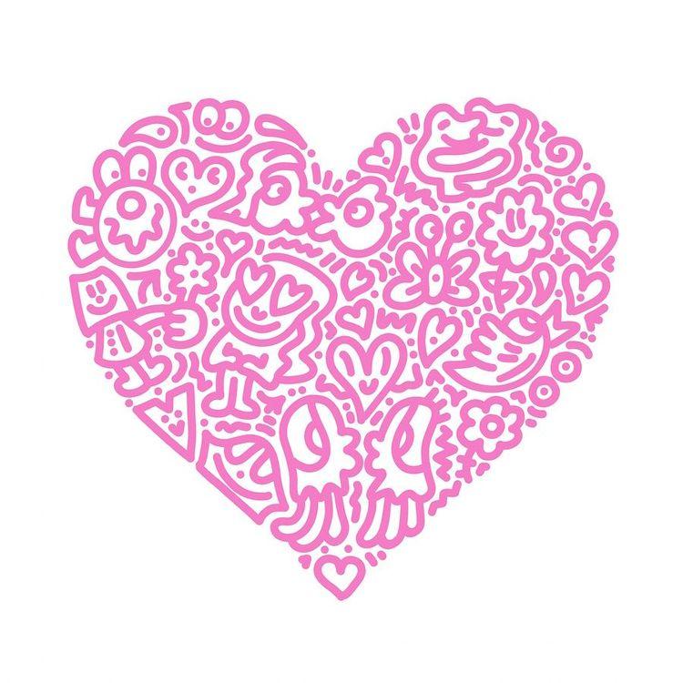 Pop Heart Jellyfish Passion Print by Mr. Doodle - Buy & Sell Mr