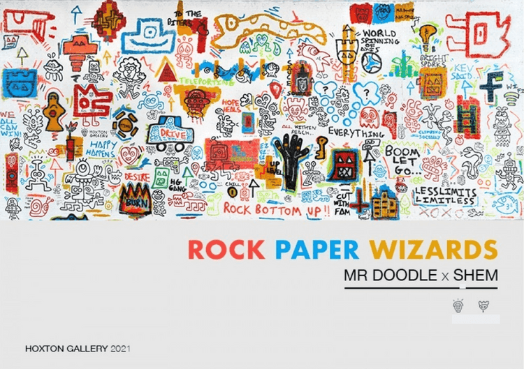 Limited to 20 autographed Mr Doodle X Shem Rock Paper
