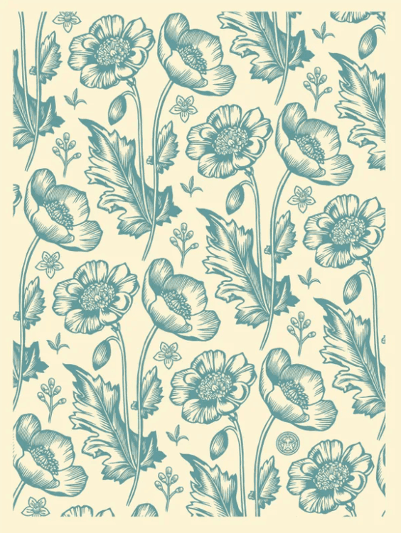 Sedation in Bloom (Cream and Blue)