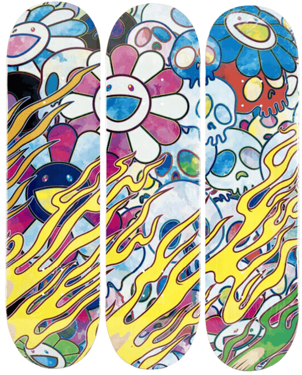 Flaming Skull (Set of 3 Skateboards)