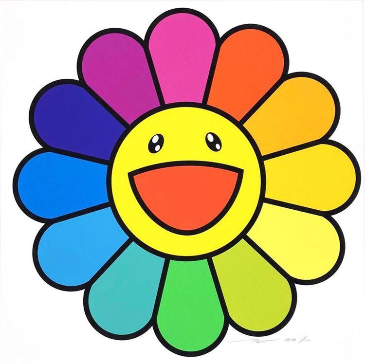 Smile On, Rainbow Flower!! Print by Takashi Murakami - Buy & Sell