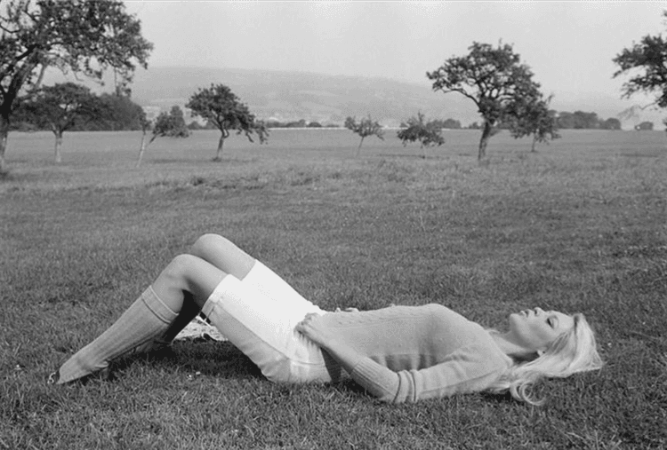 Brigitte Bardot Lying on the Grass