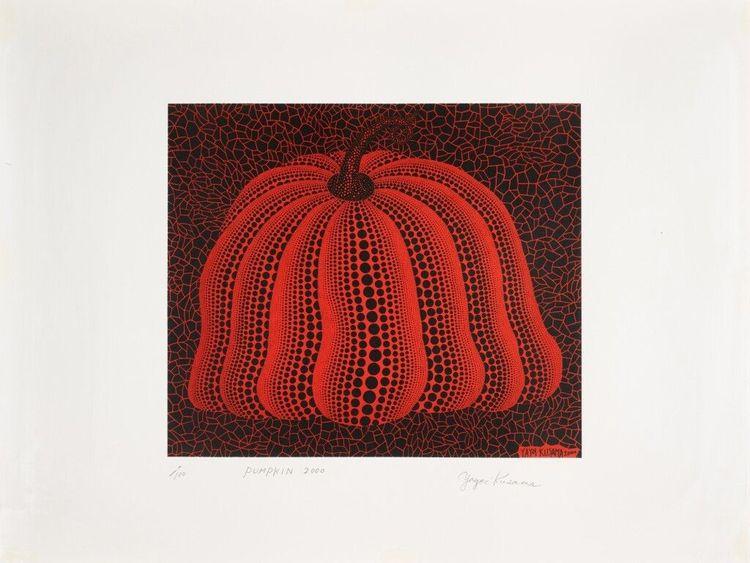 草間彌生 Yayoi Kusama Pumpkin 2000 (緑) 額済 美品 - メルカリ