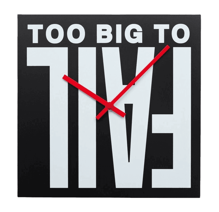 Untitled (Too Big To Fail) Wall Clock