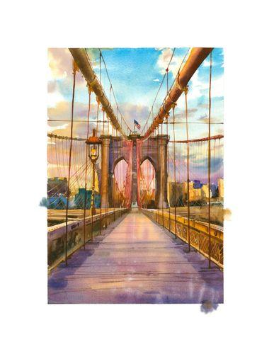 Brooklyn Bridge at Sunset