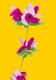 Artwork - Azaleas on Yellow