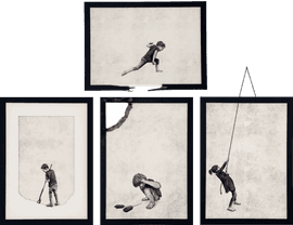 Artwork - Leap, Pull, Firework, Dig (Set of 4)