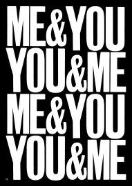Artwork - You & Me & Me & You - White On Black