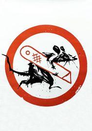 Cut & Run Rat Stencil Poster