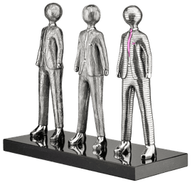 Artwork - Pink Tie & Hanky - Stainless Steel