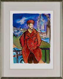 Artwork - Man On A Bridge (2018) (Framed)