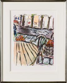 Artwork - Sidewalk Café (2016) (Framed)