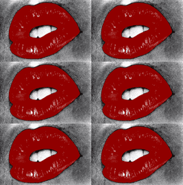 Artwork - Lips Black and Red 6 Times