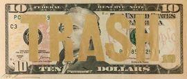 Artwork - Trash 10 Dollar (Gold Leaf)