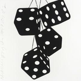 Artwork - Black White Fuzzy Dice
