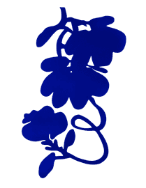 Blue Flocked Lantern Flowers
