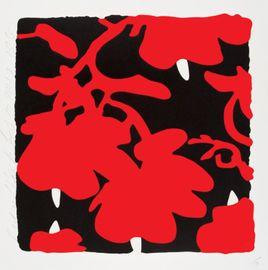 Artwork - Lantern Flowers (Red and Black)