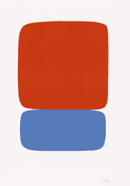 Red-Orange over Blue