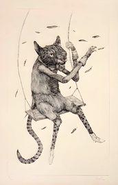Artwork - Serval (Black & White)