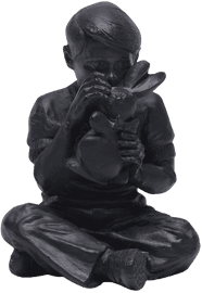 Bunny Boy Sculpture (Black)