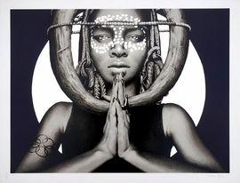 Artwork - Sun Goddess I (White Gold Leaf)