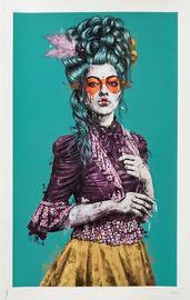Artwork - Madeleine (Turquoise Gold Leaf)