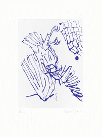 Artwork - Adler mit Stein (Blue)