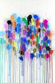 Artwork - Colour Splat Cloud (White)