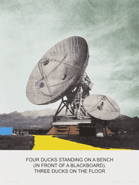 Artwork - Four Ducks Standing on a Bench