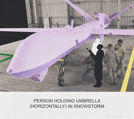 Artwork - Person Holding Umbrella
