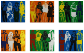 Artwork - Standing People Lenticular (Set of 6)