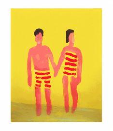 Artwork - Couple Yellow Beach