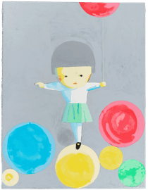 Artwork - Little Girl With Balloons